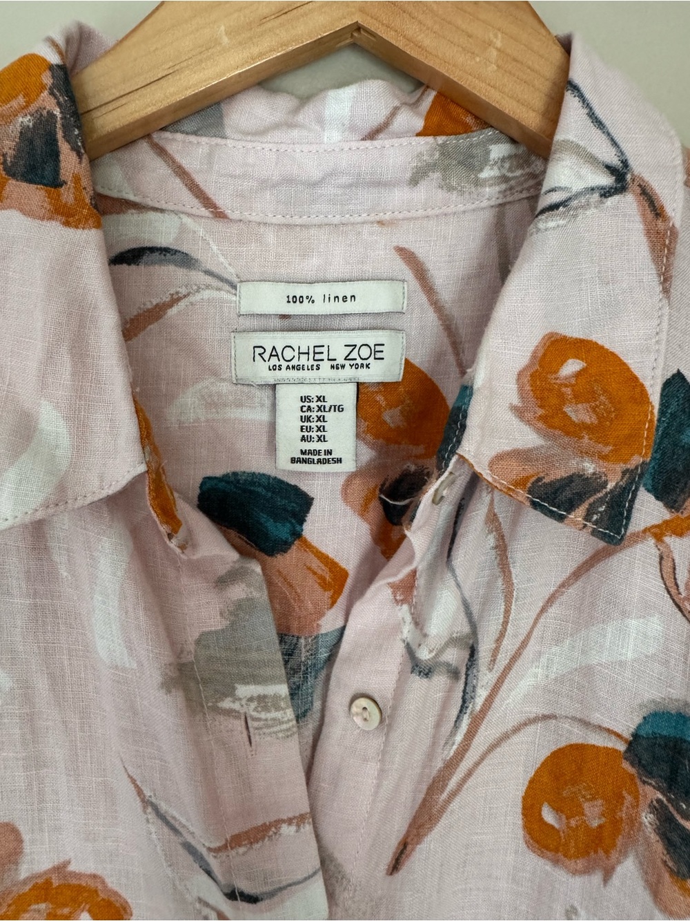 Rachel Zoe floral linen button down dress size XL - Picture 2 of 3